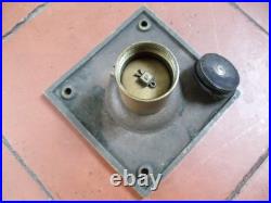 Antique Unusual square solid brass door bell press, tested and working
