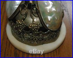 Antique VICTORIAN Service Bell Vintage Table Servant Service MOP Brass & Marble