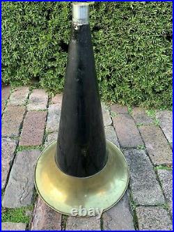 Antique VICTOR EDISON TALKOPHONE Original DISC Phonograph Brass Bell Horn Patd