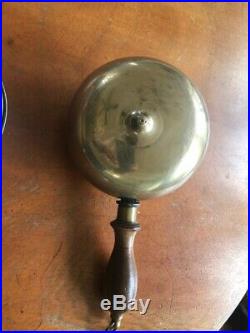 Antique Victorian 1800's Fire Fireman's Brass Muffin Bell Alarm Horn