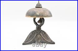 Antique Victorian 1860s Hotel Counter Top Service Brass and Iron Desk Call Bell