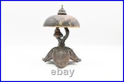 Antique Victorian 1860s Hotel Counter Top Service Brass and Iron Desk Call Bell