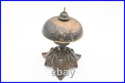 Antique Victorian 1860s Hotel Counter Top Service Brass and Iron Desk Call Bell