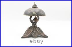 Antique Victorian 1860s Hotel Counter Top Service Brass and Iron Desk Call Bell