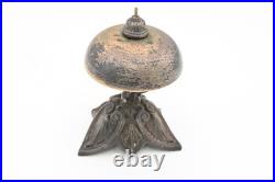 Antique Victorian 1860s Hotel Counter Top Service Brass and Iron Desk Call Bell