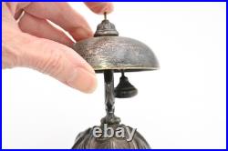Antique Victorian 1860s Hotel Counter Top Service Brass and Iron Desk Call Bell
