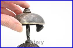Antique Victorian 1860s Hotel Counter Top Service Brass and Iron Desk Call Bell