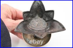 Antique Victorian 1860s Hotel Counter Top Service Brass and Iron Desk Call Bell