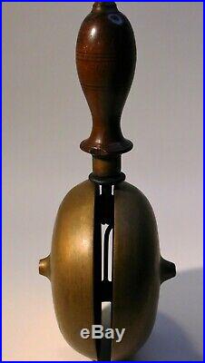 Antique Victorian 1868 Fire Fireman's Hand Held Brass Muffin Bell Alarm LARGE