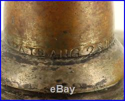 Antique Victorian Bradley & Hubbard Brass Call Bell Marble Base Works Complete
