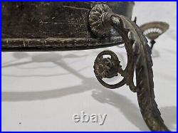 Antique Victorian Brass Beehive Four Arm Chandelier Needs To Be Wired 22W