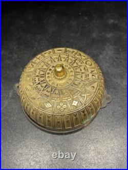 Antique Victorian Brass Eastlake Door Bell Patent Date 1872, 1873