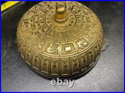 Antique Victorian Brass Eastlake Door Bell Patent Date 1872, 1873