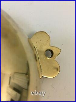 Antique Victorian Brass Electric 4 Round Door Bell Push Press Knocker (SA086)