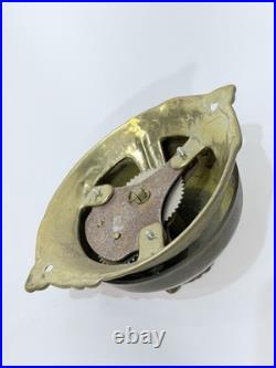 Antique Victorian Brass Mechanical Twist Doorbell Twist Turn Desk Bell Works