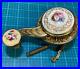 Antique Victorian Brass & Porcelain Servants Bell Handle ONLY