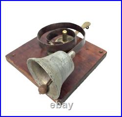 Antique Victorian Brass Servants Butler Bell Alert Or Pull Door Shop c. 1890