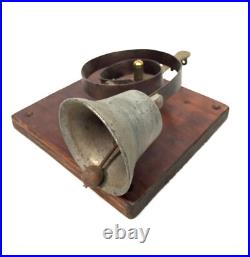 Antique Victorian Brass Servants Butler Bell Alert Or Pull Door Shop c. 1890