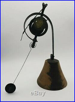 Antique Victorian Brass Servants Butlers Shop Room Bell c1890 LARGE
