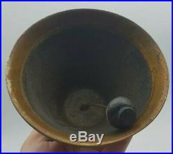 Antique Victorian Brass Servants Butlers Shop Room Bell c1890 LARGE