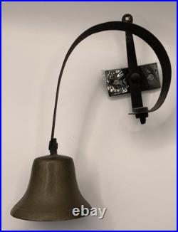 Antique Victorian Cast Brass Servants Butler Bell Door Attachment Shop Jingle