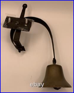 Antique Victorian Cast Brass Servants Butler Bell Door Attachment Shop Jingle
