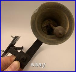 Antique Victorian Cast Brass Servants Butler Bell Door Attachment Shop Jingle