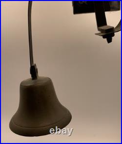 Antique Victorian Cast Brass Servants Butler Bell Door Attachment Shop Jingle