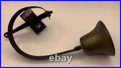 Antique Victorian Cast Brass Servants Butler Bell Door Attachment Shop Jingle