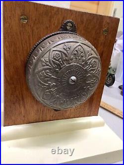 Antique Victorian Eastlake Ornate Mechanical Doorbell Cast Iron Fancy Brass Pull