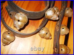 Antique Victorian Farmhouse Rare Acorn Shape Brass Sleigh Ride Bells