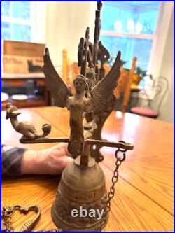 Antique Victorian Figural Religious Mechanical Bell c. 1880-1910