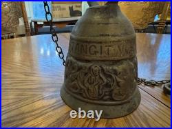 Antique Victorian Figural Religious Mechanical Bell c. 1880-1910