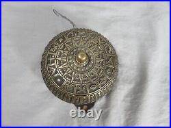Antique Victorian Ornate Mechanical Compass Doorbell Ornate Brass