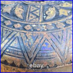 Antique Victorian Ornate Mechanical Doorbell Pat 1879 Cast Iron Eastlake Brass