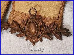 Antique Victorian Servants Bell Pull Brass Ring and Cloth Pull Bellhop Dinner