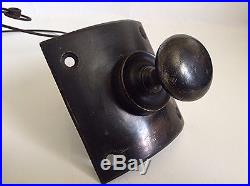 Antique Victorian Servants Brass Bell With Pull Knob And Plate General Store