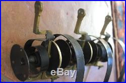 Antique Victorian Set Of 5 Brass Reclaimed Servant Call Bells Maid Butler Door