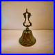 Antique Victorian Solid Brass Hand Bell Ornate Baroque Handle 6 Heavy Cast