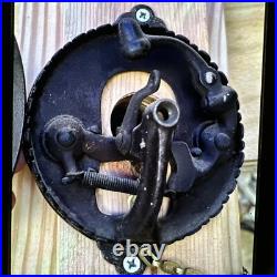 Antique Victorian brass Eastlake door bell with lever -original Works Perfectly