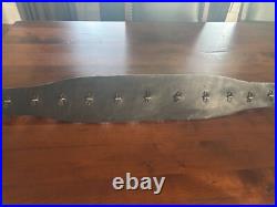Antique Vintage 11 Etched Sleigh Bells on a 37 Leather Strap Gorgeous
