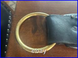 Antique Vintage 11 Etched Sleigh Bells on a 37 Leather Strap Gorgeous