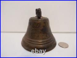 Antique Vintage 3 1/2 High 1878 Saignelegier Chiantel Fondeur Brass Bell