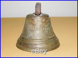 Antique Vintage 3 1/2 High 1878 Saignelegier Chiantel Fondeur Brass Bell