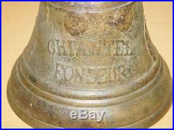 Antique Vintage 3 1/2 High 1878 Saignelegier Chiantel Fondeur Brass Bell