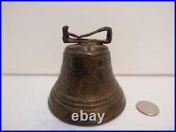 Antique Vintage 3 1/2 High 1878 Saignelegier Chiantel Fondeur Brass Bell