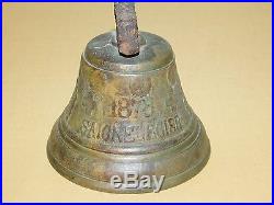 Antique Vintage 3 1/2 High 1878 Saignelegier Chiantel Fondeur Brass Bell