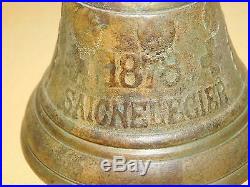Antique Vintage 3 1/2 High 1878 Saignelegier Chiantel Fondeur Brass Bell