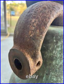 Antique Vintage 90lb Brass Bell Large Patina