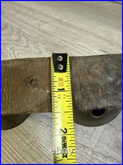 Antique Vintage Brass Sleigh Bells on Original Leather Strap, with 9 Bells